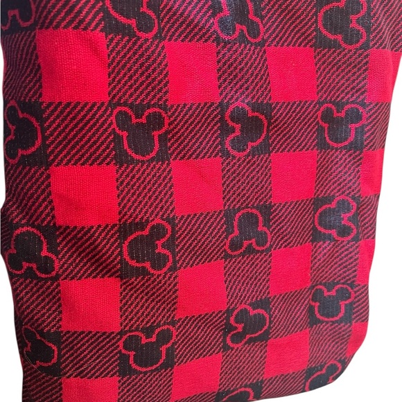 Disney parks Red and Black buffalo plaid scarf shawl rayon blend - Picture 1 of 2